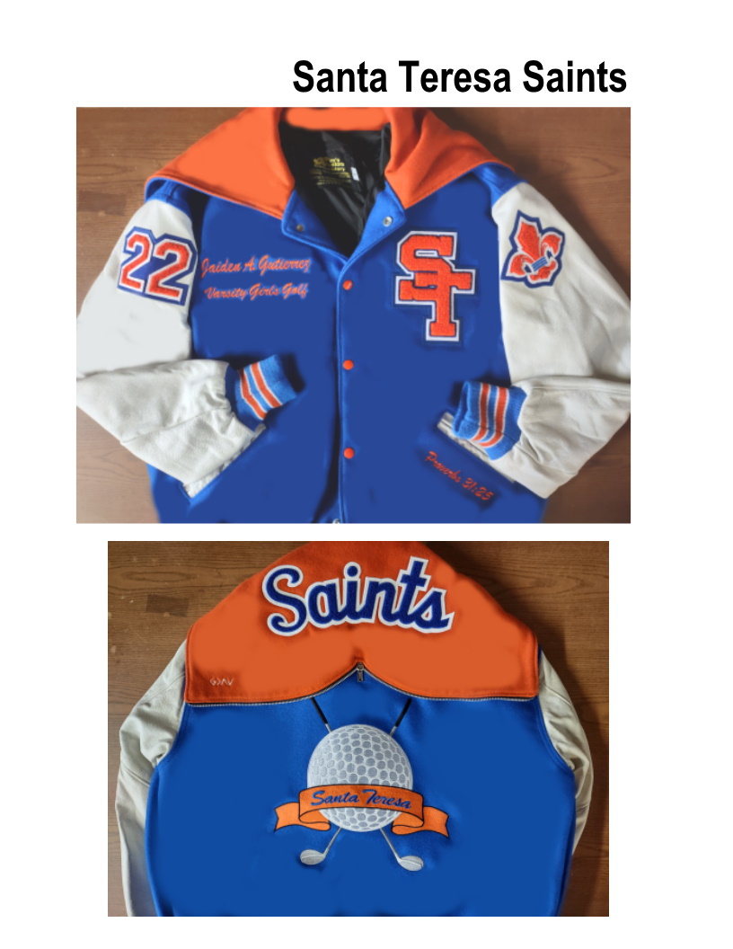 Kim's Kustom Embroidery - Santa Teresa Saints
